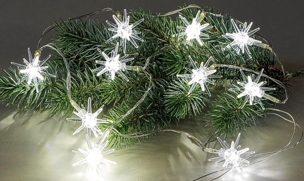 Lichterkette 10 Acrylsterne