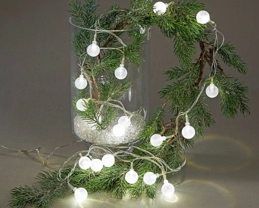 Lichterkette 20 Acrylkugeln