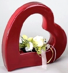 Vase Herz Basic-rot2