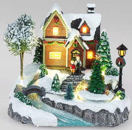 Spieluhr Winterlandschaft 24 cm