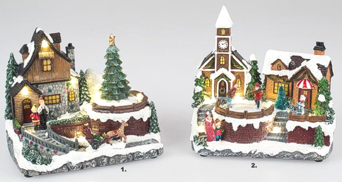 Spieluhr Winterlandschaft 19 cm