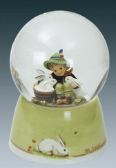 Schneekugel Hasenvater